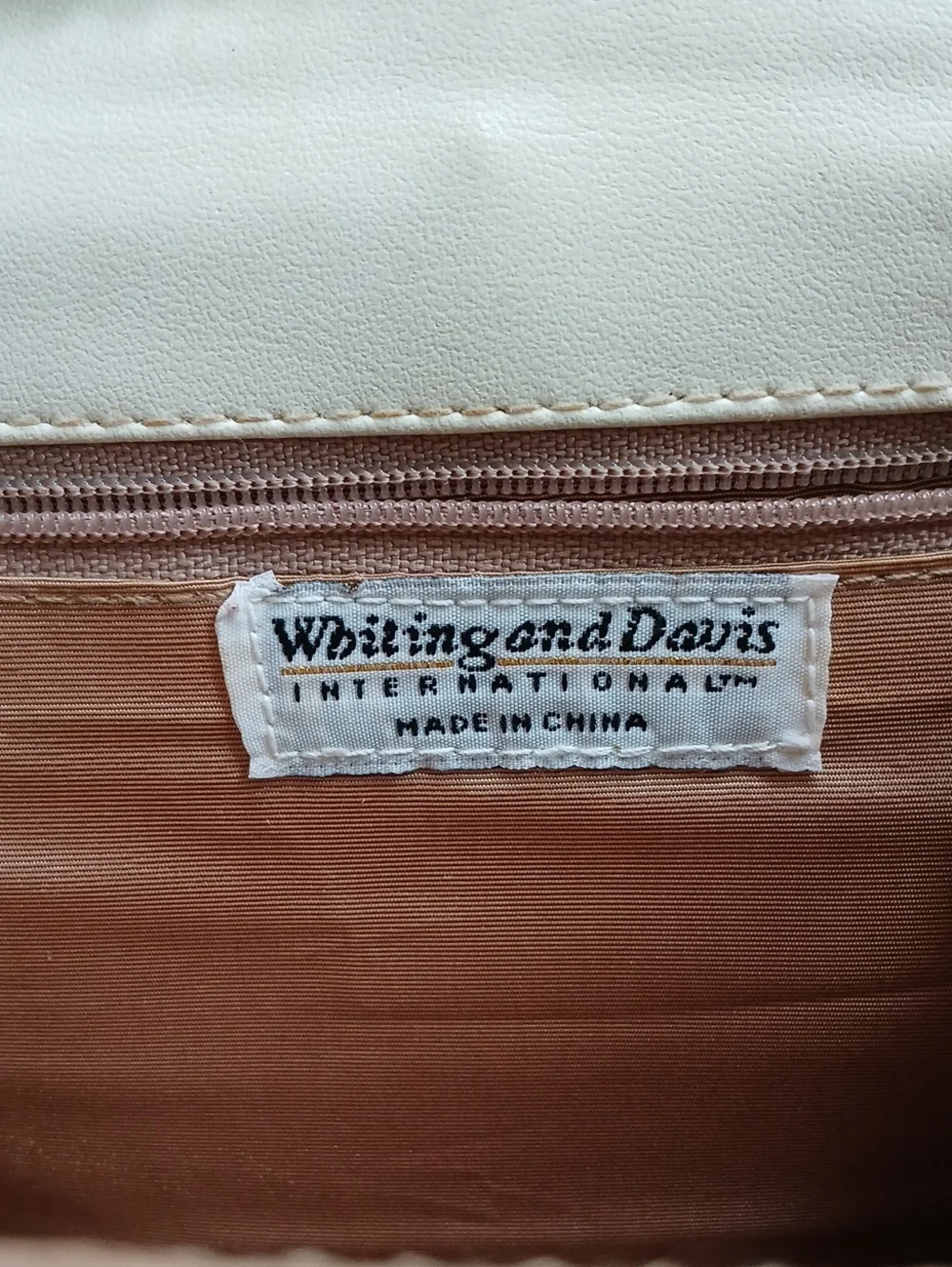 Vintage Whiting And Davis Ivory Metal Mesh Crossbody Purse